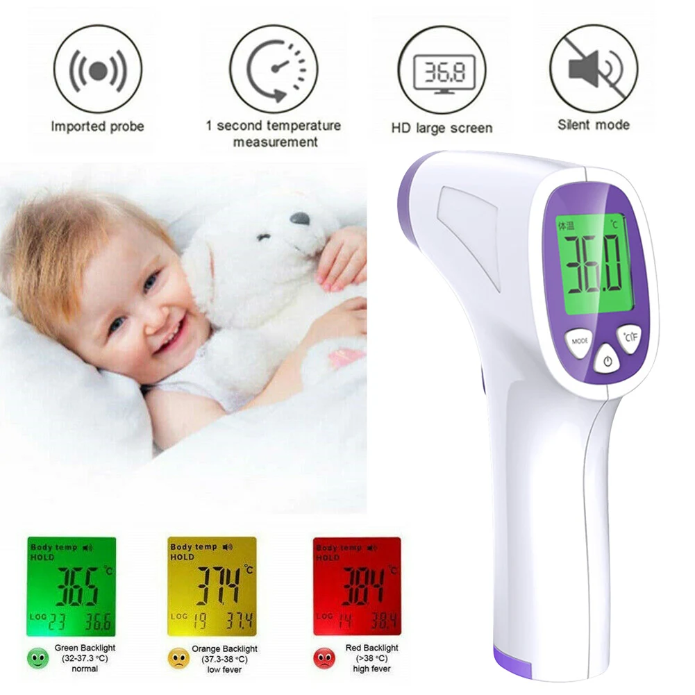

Non-contact Forehead Infrared Thermometer Handheld Accurate Digital Thermometers for Baby Kid Adult AN88