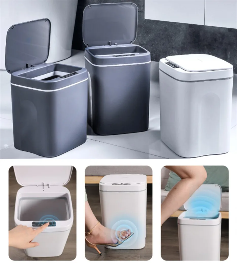 14L Smart Induction Trash Can Automatic Intelligent Sensor Dustbin