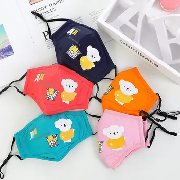 

Kpop PM2.5 Anti Haze Anti-Splash Dust Cotton Mask Activated Carbon Filter Breathable Mouth-muffle Reusable Kids Face Mask