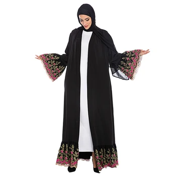

Floral Abaya Dubai Kimono Turkish Hijab Muslim Dress Jilbab Islamic Clothing Abayas For Women Caftan Kaftan Robe Islam Djelaba