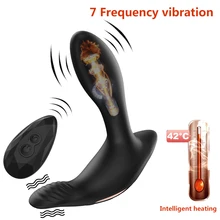 Sex Toys For Men Prostate Massager Vibrator Butt Plug Anal Tail Rotating Wireless Remote USB Charging Adult Products For Man