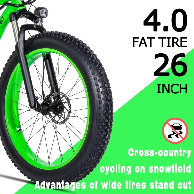 BAFANG 500W beach electric bicycle assisted bicycle 48V17AH electric sand car 26 inch electric bicycle