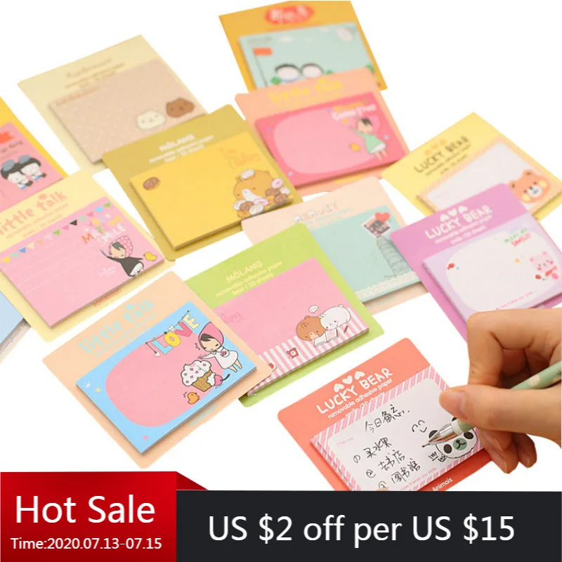 50 шт. Корейская Милая Канцелярия наклейки рисунок из мультфильма Креативное