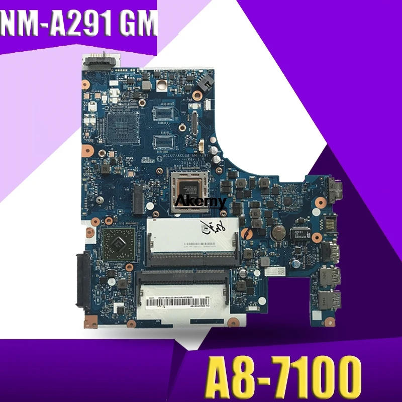 

Z50-75 mainboard For Lenovo Z50-75 G50-75M G50-75 motherboard ACLU7/ACLU8 NM-A291 Rev1.0 with A8-7100 CPU Test 100%
