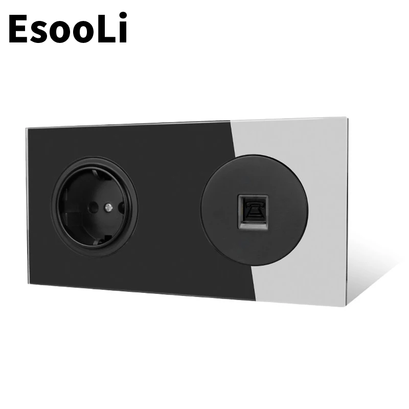 Esooli Хрустальная панель из закаленного стекла телефон телефонный разъем цвет