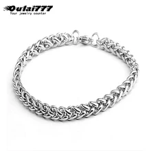 Oulai777 мужской браслет из нержавеющей стали подарки мужские аксессуары Шарм простая пара звено цепи на руку модные украшения BSK