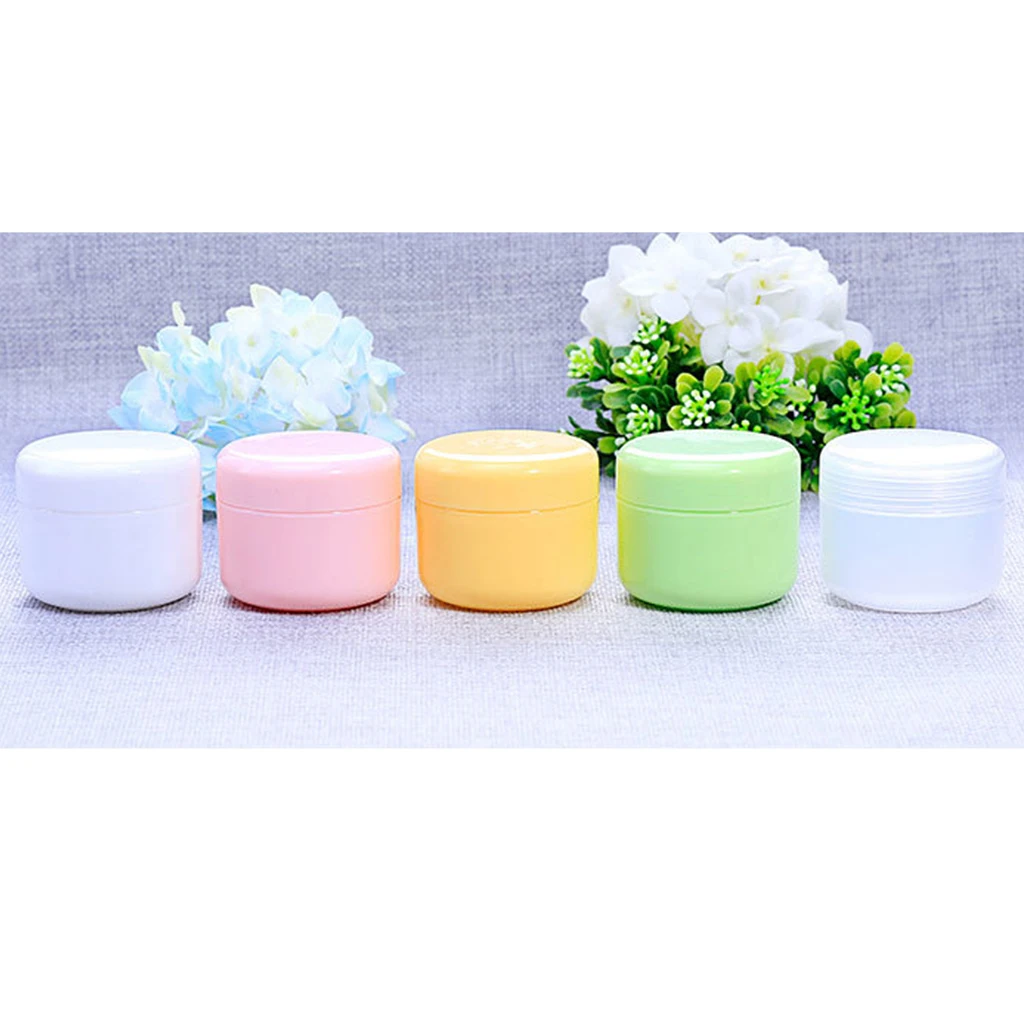10pcs Empty Jars with Lids, Refillable BPA-Free Plastic Container - Refillable Round Makeup Containers for Cosmetic - 20/50/100g