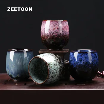 

150ml Ceramic Kiln Change Art Cup Creative Teacup Office Master Espresso Coffee Mug Tea Cups Drinkware Teaware Crafts Decor Gift