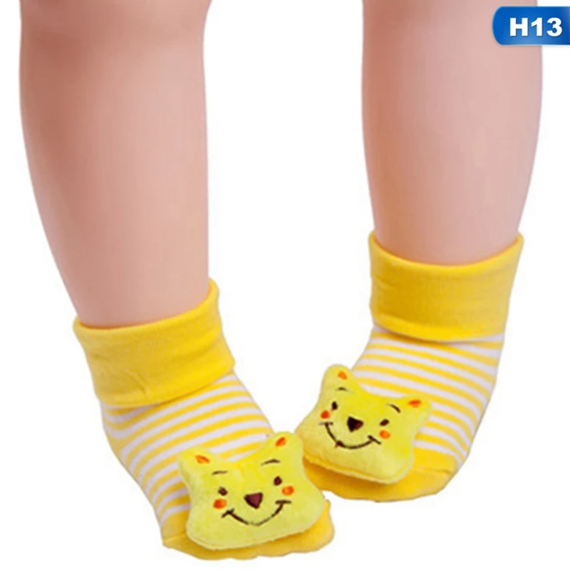 Baby Socks Rubber Anti Slip Floor Cartoon Kids Toddlers Autumn Spring Fashion Animal Newborn Cute 0-6-12month - Цвет: 13