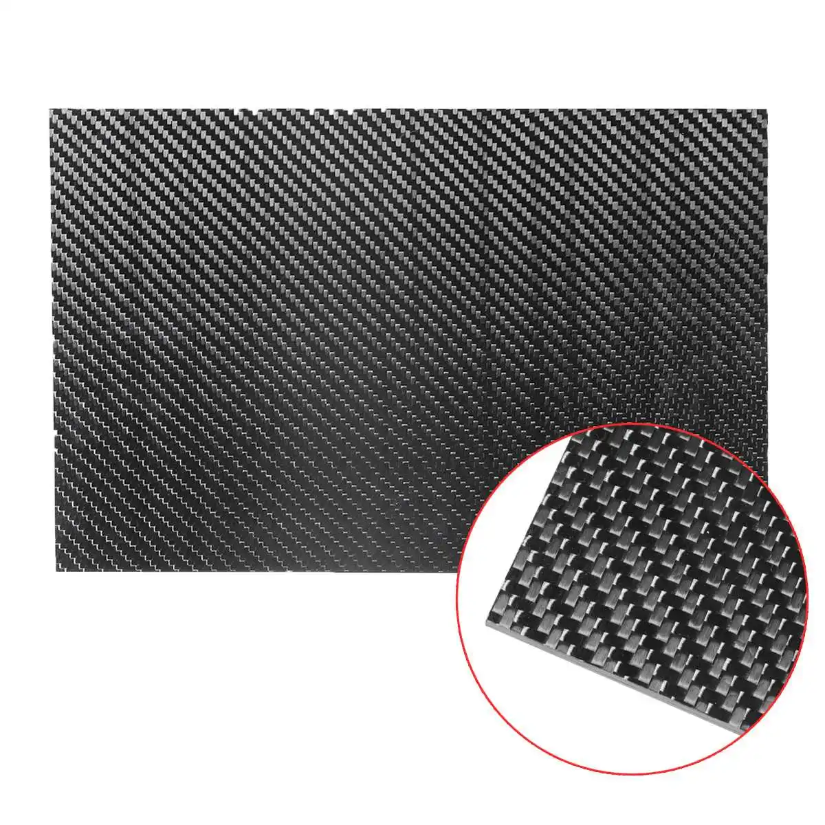 Durable 400*500mm 100/% Carbon Fiber Plate Panel Sheet 3K Plain Weave Glossy UK