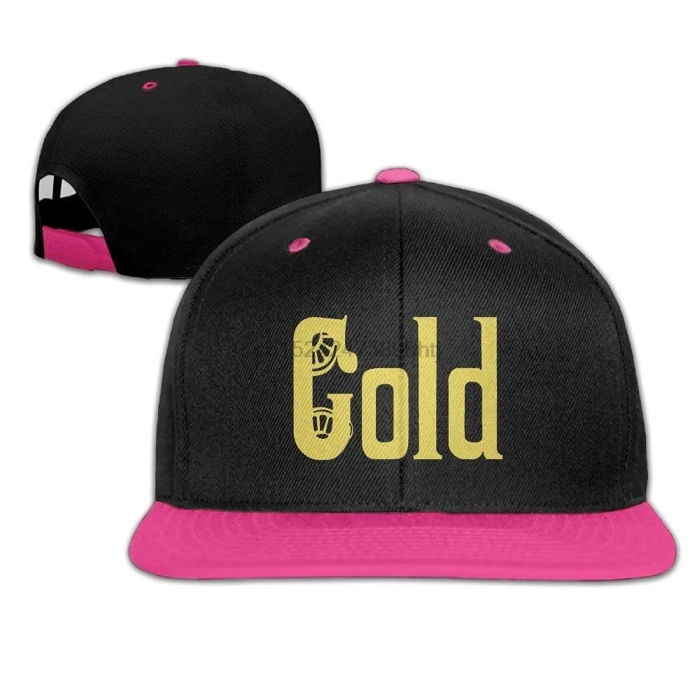 Золотой Логотип Рок Панк шапочки Лето Strapback шляпа