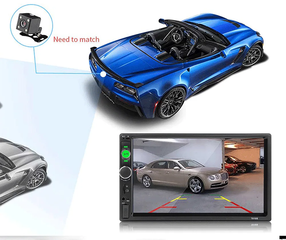Автомобильный мультимедийный плеер Bluetooth плеер MP5 воспроизведение видео сенсорный экран автомобильное радио резервная камера автомобильный dvd-плеер