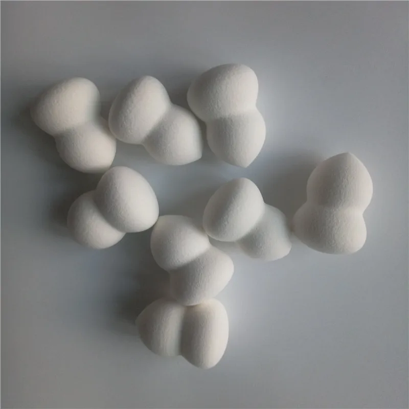 white 100pcs Косметическая пуховка, пудра, пуховка, гладкая, мягкая, для женщин, макияж, основа, губка, красота, макияж, инструменты, аксессуары, форма тыквы - Цвет: white 100pcs