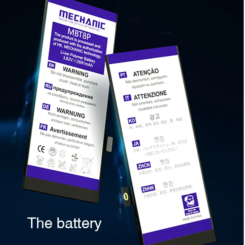 MECHANIC Apple 6 аккумулятор iphone6P/5/5s/6s/7/7 p/8 p/IPX плата мобильного телефона большой емкости