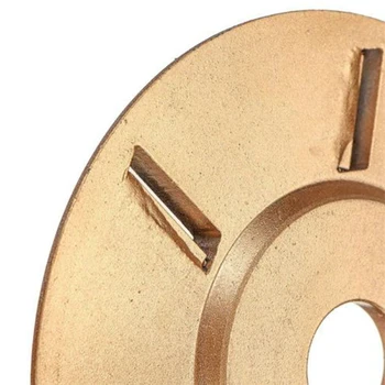 

Wood Excavation Tungsten Steel Plate Grinding Sanding Arc 6-teeth Golden Disc