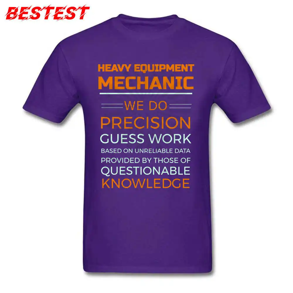 Casual Cool T-shirts for Men 100% Cotton Summer Fall Tops T Shirt Printed Tee-Shirts Short Sleeve On Sale Crew Neck Heavy Equipment Mechanic Diesel Logging T shirt purple