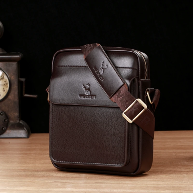 

Litthing New Man Leather Message Bags Small Message Bags Casual Single Shoulder Bags Multifunction Handbags Business Handbags