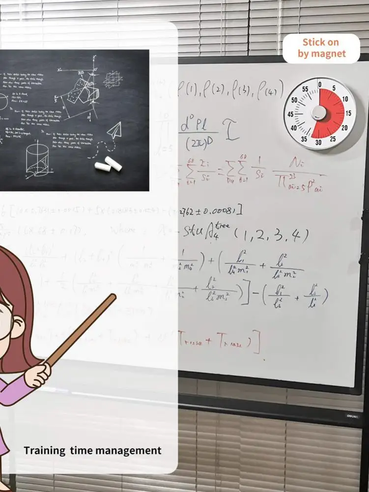  Big Classroom Visual Timer Magnet Medium 60 Minute Time Silent Operation Autism Teach Room Time Lea - 4000154161342