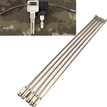 

5/10/20pcs Cheap Wire Rope Key Chain Stainless Steel Wire Keychain Carabiner Cable Key Ring Pendant Loop Outdoor Hiking