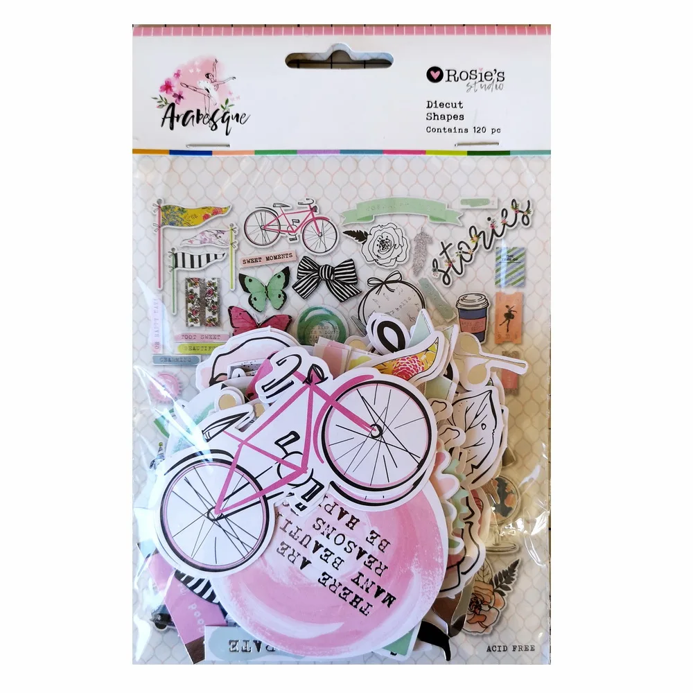 

CRZCrafter 120pcs Printed Paper Diecut Shapes Ephemera Foil Designs DIY Crafts Scrapbooking Cardmaking Journal Embellishments