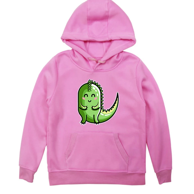 Children Clothes Spring Autumn Baby Boys Girls Cotton Dinosaur Hooded Sweatshirt Children Kids Casual Sportswear Infant Clothing