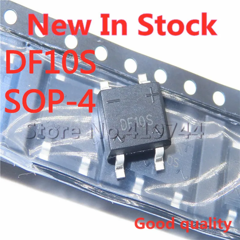 10 шт./лот SMD мост стек DF10S лапками углублением SOP-4 1A/1000V однофазный мостовой