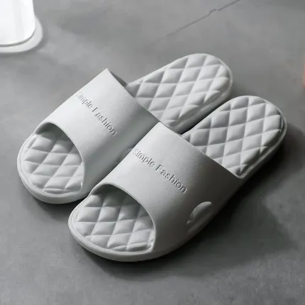 2020 New Slippers Women Summer Thick Bottom Indoor Home Couples Home Bathroom Non-slip Soft Ins Tide To Wear Cool Slippers 1988 Gray