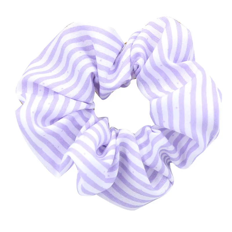 pearl hair clip 1PC Women Plaid Striped Purple Series Scrunchies Hair Ring Big Flower Dots Print Hair Rope Elastic Rubber Bands Hair Accessories flower hair clips