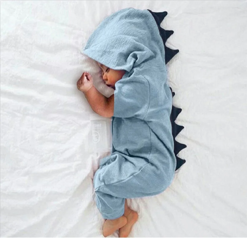 Baby clothes Hooded Dinosaur Jumpsuit Baby clothes Newborn Infant Boy Girl onesie Romper Jumpsuit Outfits Bodysuits