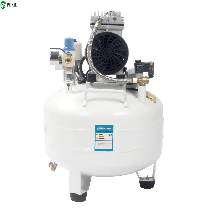 Бесшумный воздушный компрессор бесшумный безмасляный 550W30L один на