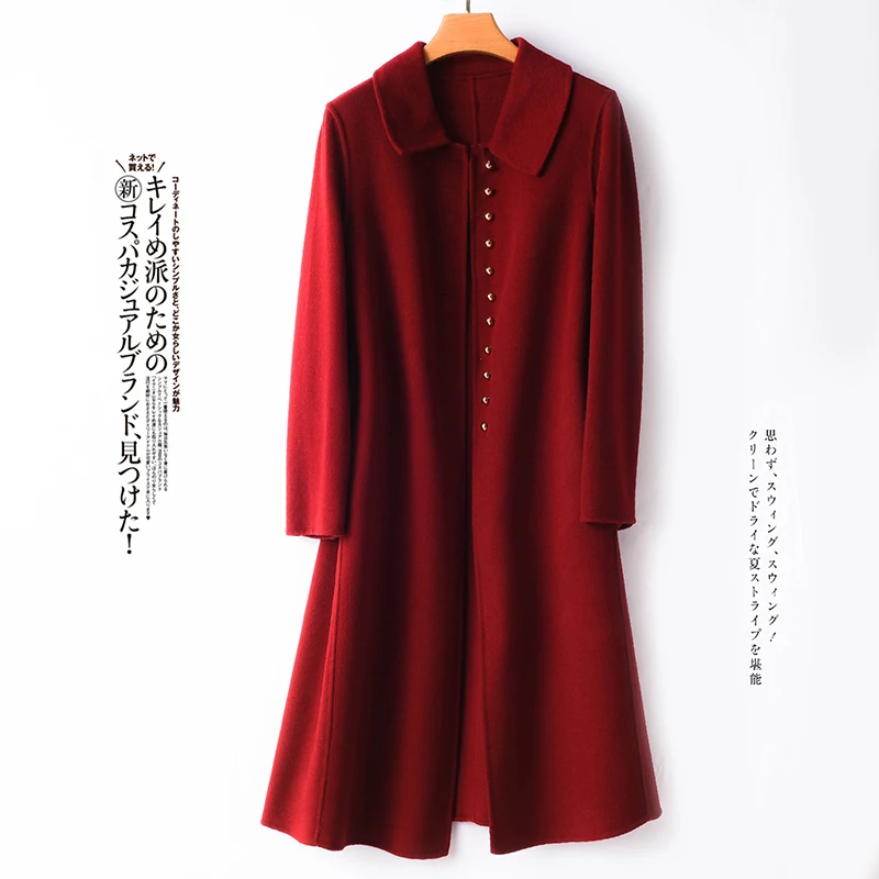 Kopen Winterjas Vrouwen 2019 Herfst Winter Cassic Eenvoudige Wol Maxi Lange Jas Vrouwelijke Gewaad Bovenkleding Kasjmier Wol Jas Manteau Femme