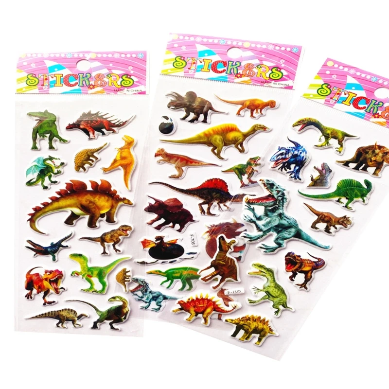 Stickers for Kids Puffy Kids Stickers Sheets 32 Different Bulk Variety Pack  Stickers for Girls Boys Rewards, Craft Scrapbooking Including Animal