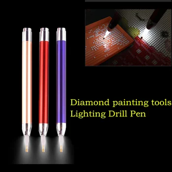 

3pcs/Set Diamond Painting Tool Full Square Round 5D Diy Diamond Embroidery Luminous Pen Rhinestone Mosaic Diamond Painting Pen