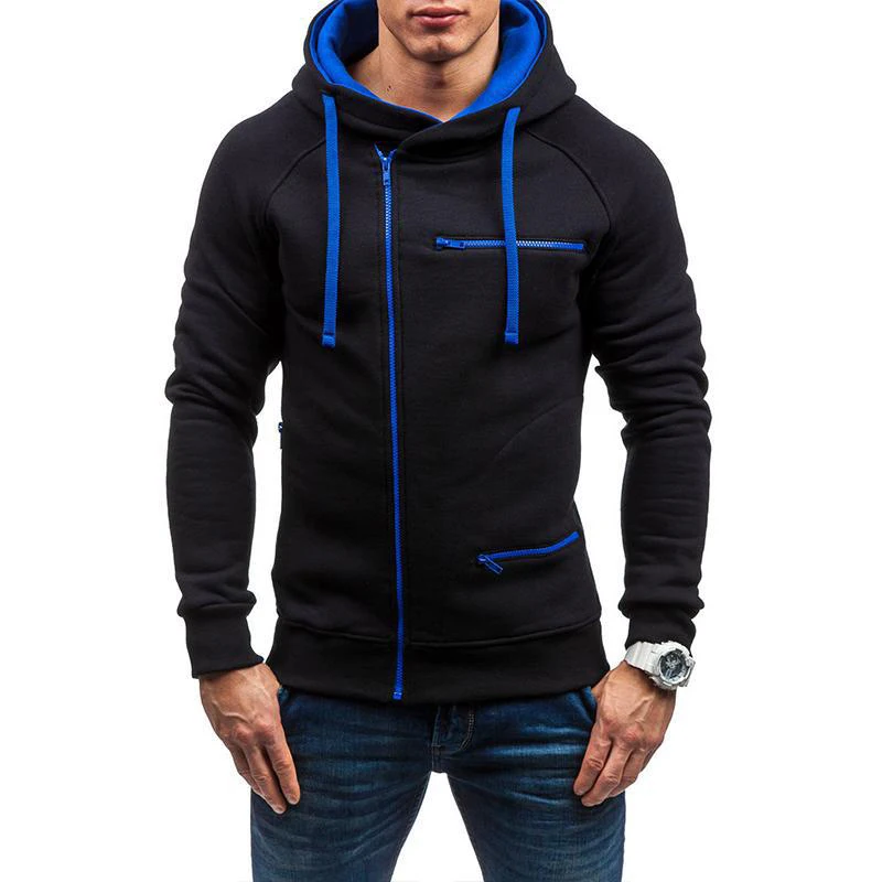 

Men Hoodies Sweatershirt Autumn Zipper Patchwork Long Sleeve Pullovers Tops Male Plus Size Casual Streetwear Hoodie Sweatshirt