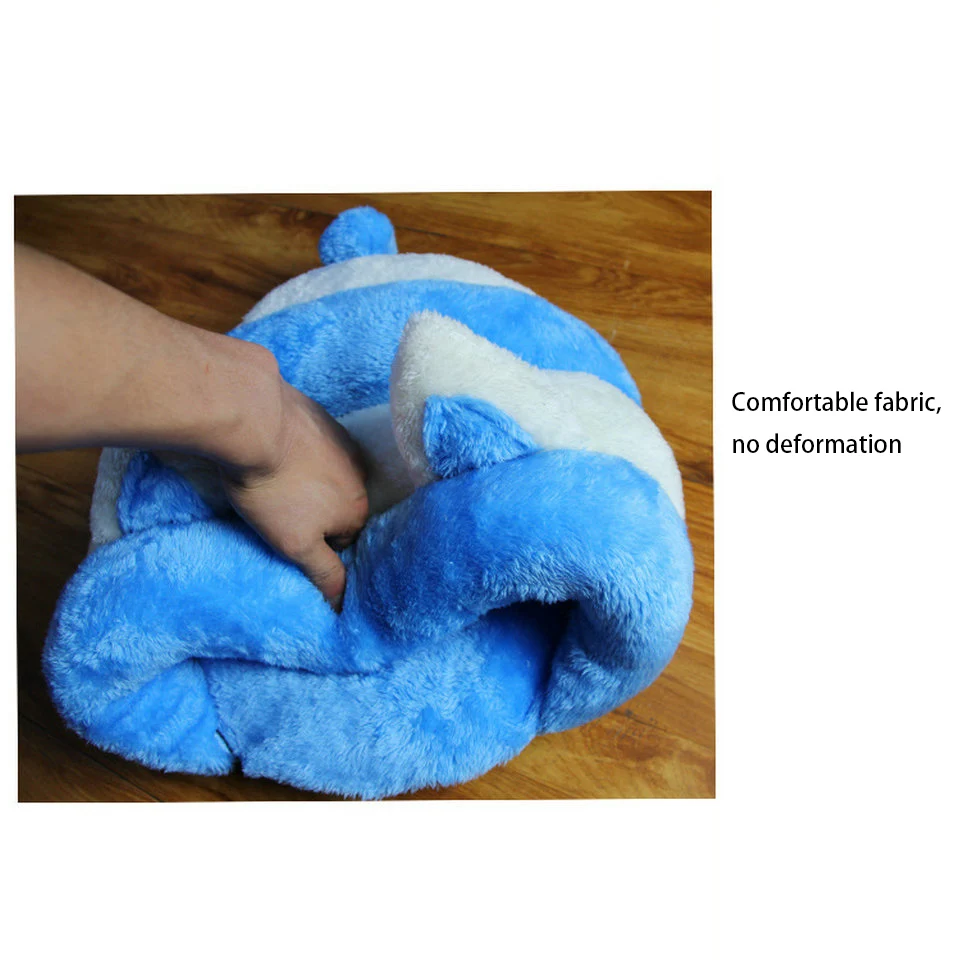 Winter Pet Cat Bed House Warm Soft Comfortable Nest Kennel Bed Built-in Ball Cave Sleeping Bag Cat Playhouse Pet Supplies