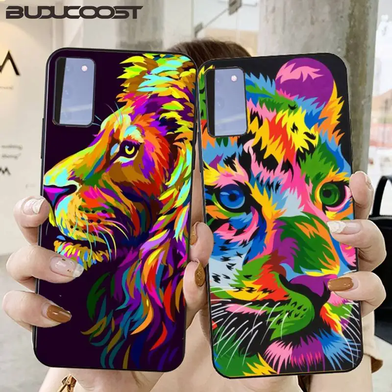 Color Lion Tiger Animal Phone Case For Samsung Galaxy S9 S10 S10E S6 S7 S8 S10lite S20 Plus S5 S10-5G UITRA Edge | Мобильные