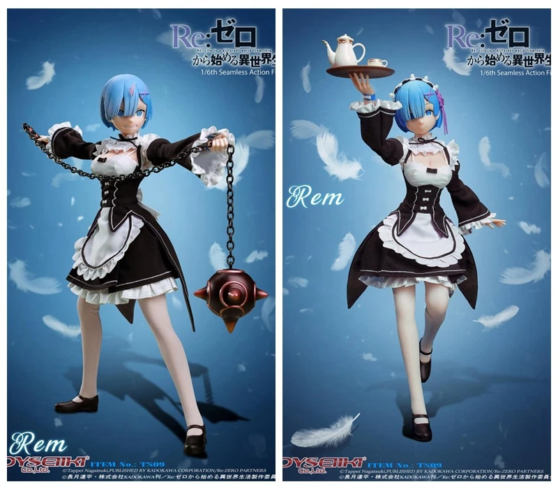 

In Stock TOYSEIIKI 1/6 Scale TS09 Re:ZERO Rem 1:6 Seamless Action Figure Collectible Model For Collection