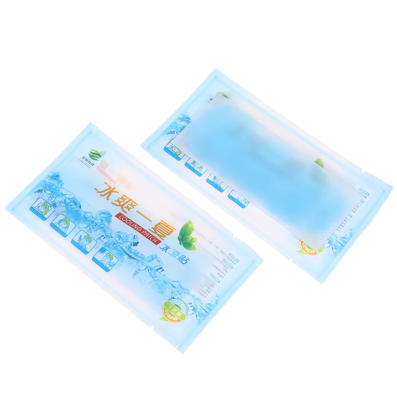 5pcs Lower Temperature Paste Ice Gel Polymer Hydrogel Cooling Sticker Antipyretic Headache Relieve Pain Pad Fever Down Patch