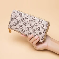 Casual Long Wallet Women men Microfiber Purses Designer Zipper Wallet Lady Clutch Holder Pouch Pack Wallet Multi-card Purse