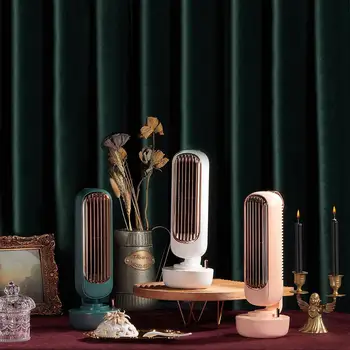 

2020 New Retro Tower Fan Desktop Strong Wind USB 2 IN 1 Water Spraying Fan Air Conditioner Ultrasonic Humidifier Ventilation Fan
