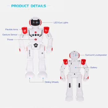 

kids toys HT9930-1 Intelligent Programming Gesture Sensing LED Dancing Robot RC Toy игрушечный Accessories Wholesaler 2020