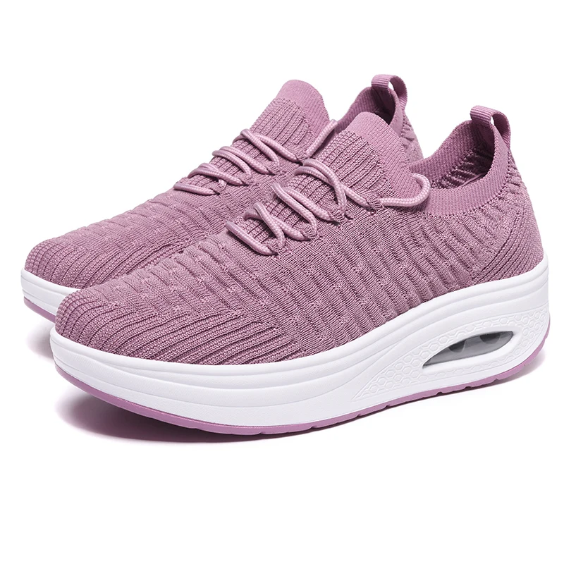 EOFK Women Sneakers Shoes Platform Autumn Fashion Quality Casual Shoes Woman Flats Lace-up Thick bottom Comfortable Ladies Shoes