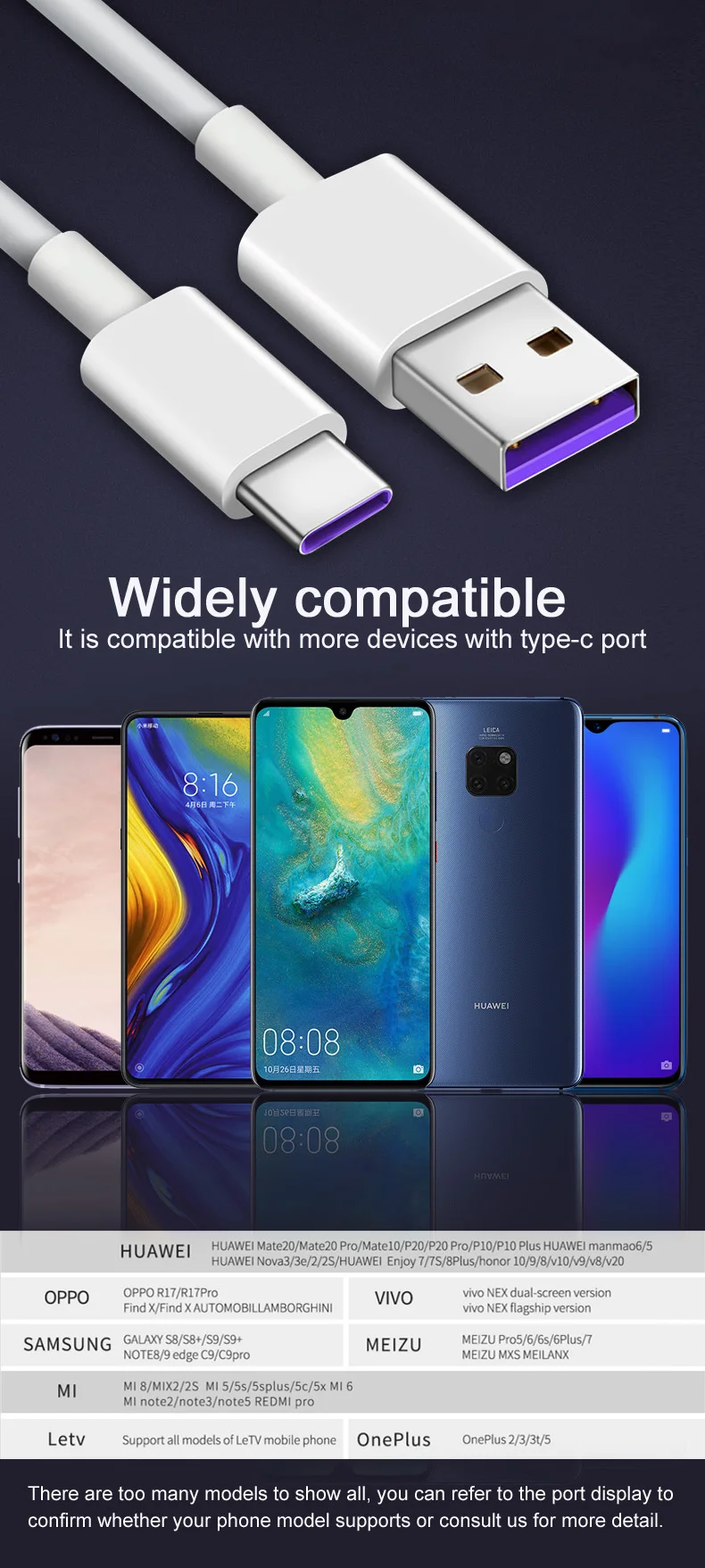 huawei USB 5A C кабель P20 Pro lite Mate20 10 Pro P10 Plus lite V10 USB 3,1 type-C супер зарядный кабель