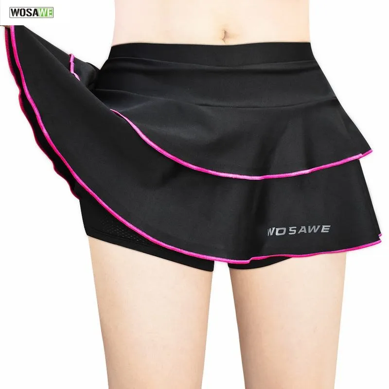 WOSAWE Cycling Shorts Women's Skirts 4D Gel Padded Black Underpant Bicycle Bike Underwear Clothes Downhill Size S-XL | Спорт и
