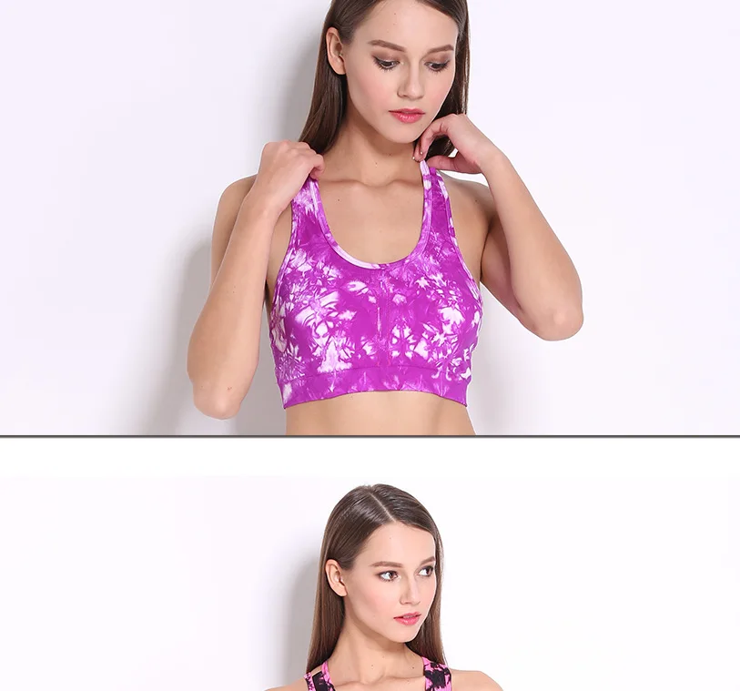 Tie-dye бюстгальтер корейской версии моды жилет на заказ леди бюстгальтер для бега верхние жилеты
