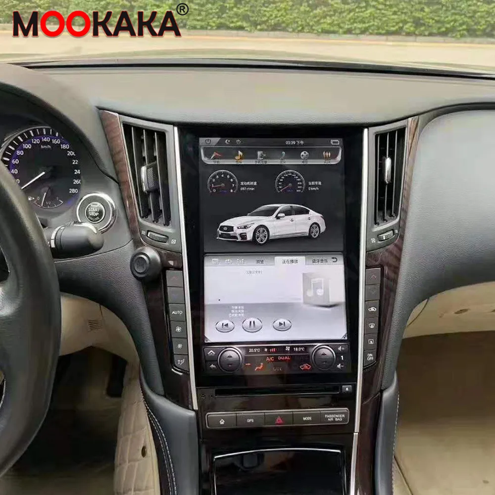 Android 9 0 Tesla Стиль GPS навигации для Infiniti Q50L 2015 2018 Авто Радио стерео Мультимедийный
