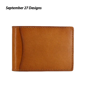 

SEPTEMBER 27 DESIGNS Genuine Leather Vegetable Tanning Full-grain Leather Driver's License Card Holder Card Clamp Wallet Retro