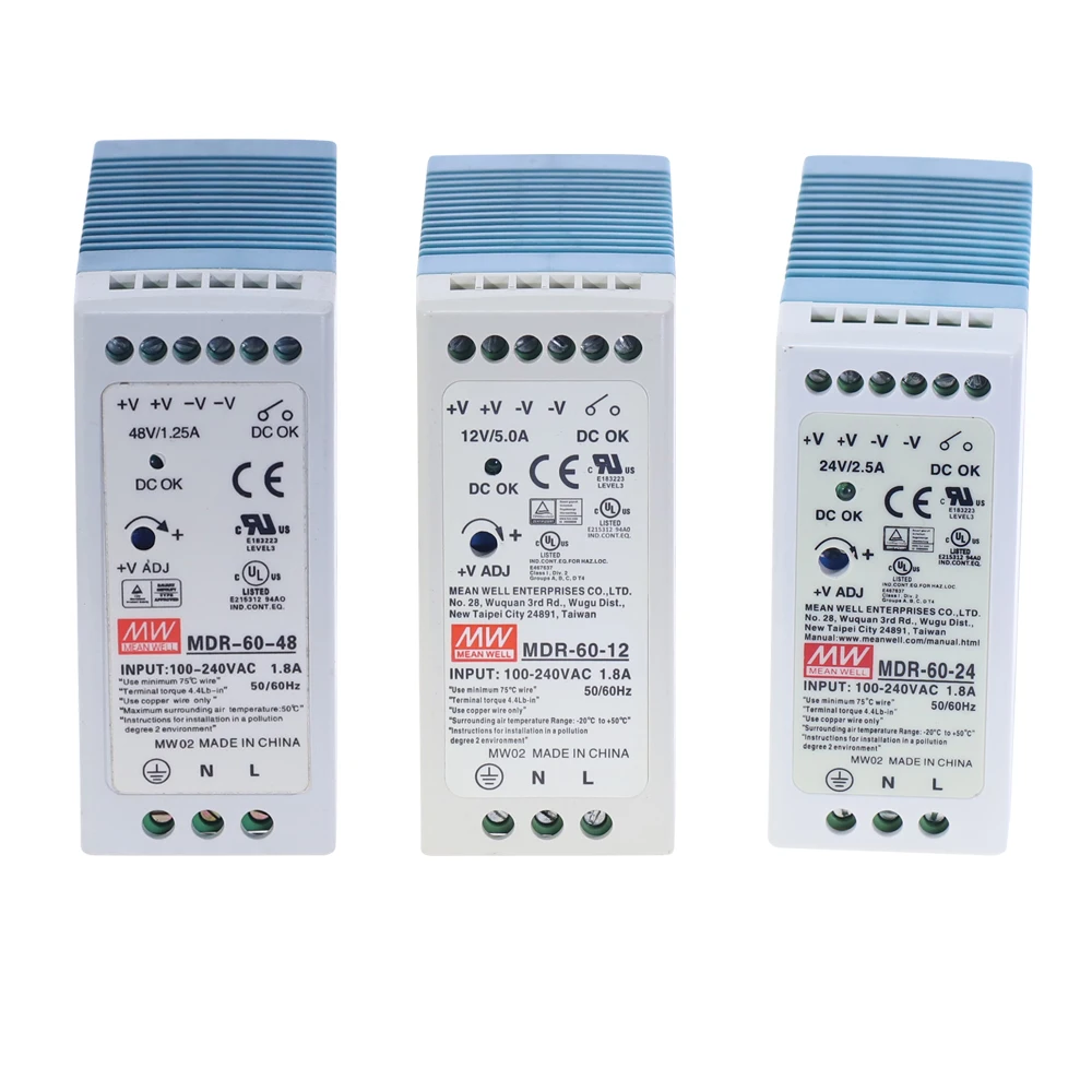 MDR 60 60W единичный выход 5V 12V 15V 24V Din Rail импульсный источник питания AC/DC|Импульсный