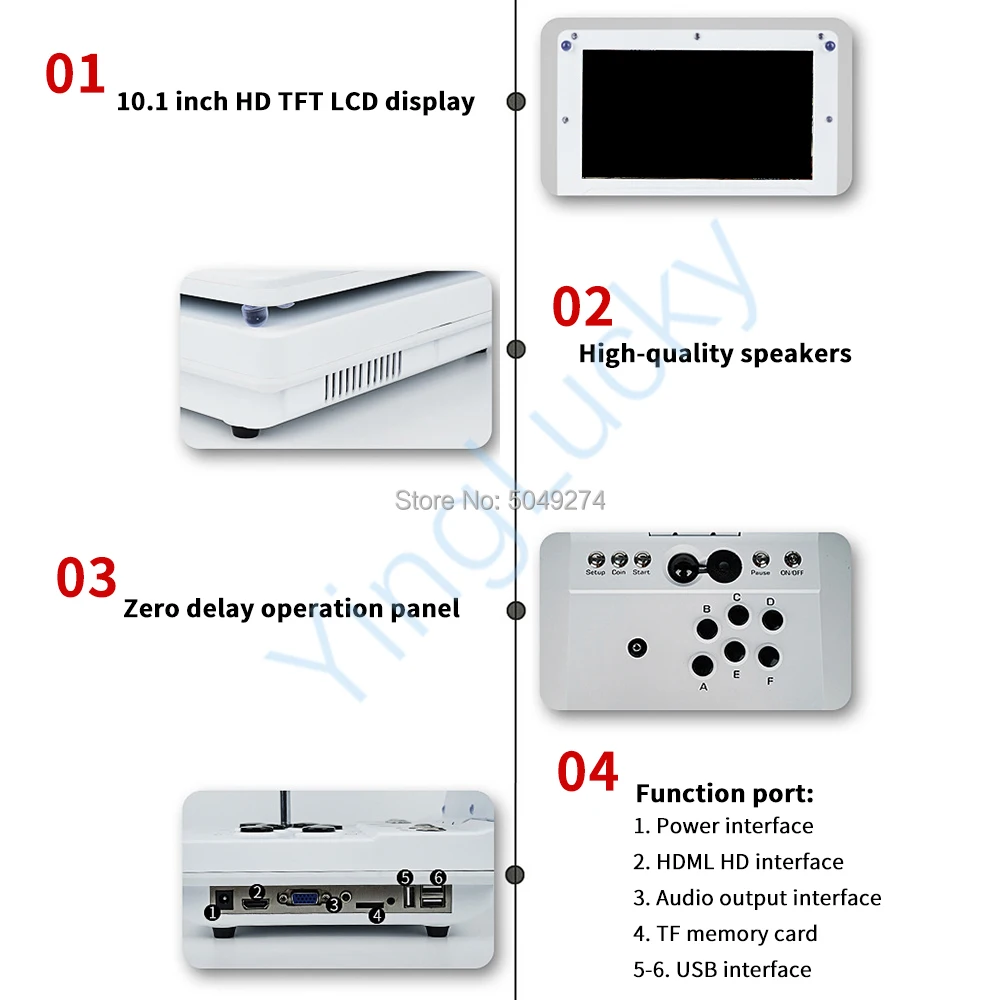 US $185.00 free shipping Pandora Box 3000 DX mini arcade 1 bartop can save game progress FBA support MAME PS1 SFCSNES MD 3D game