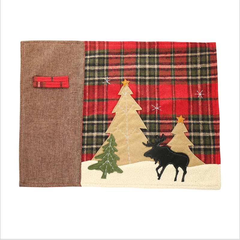 New Christmas Decorations Christmas Tablecloths High-quality Cloth Placemats Insulation Cloth Matsdining TableNew Year Gifts